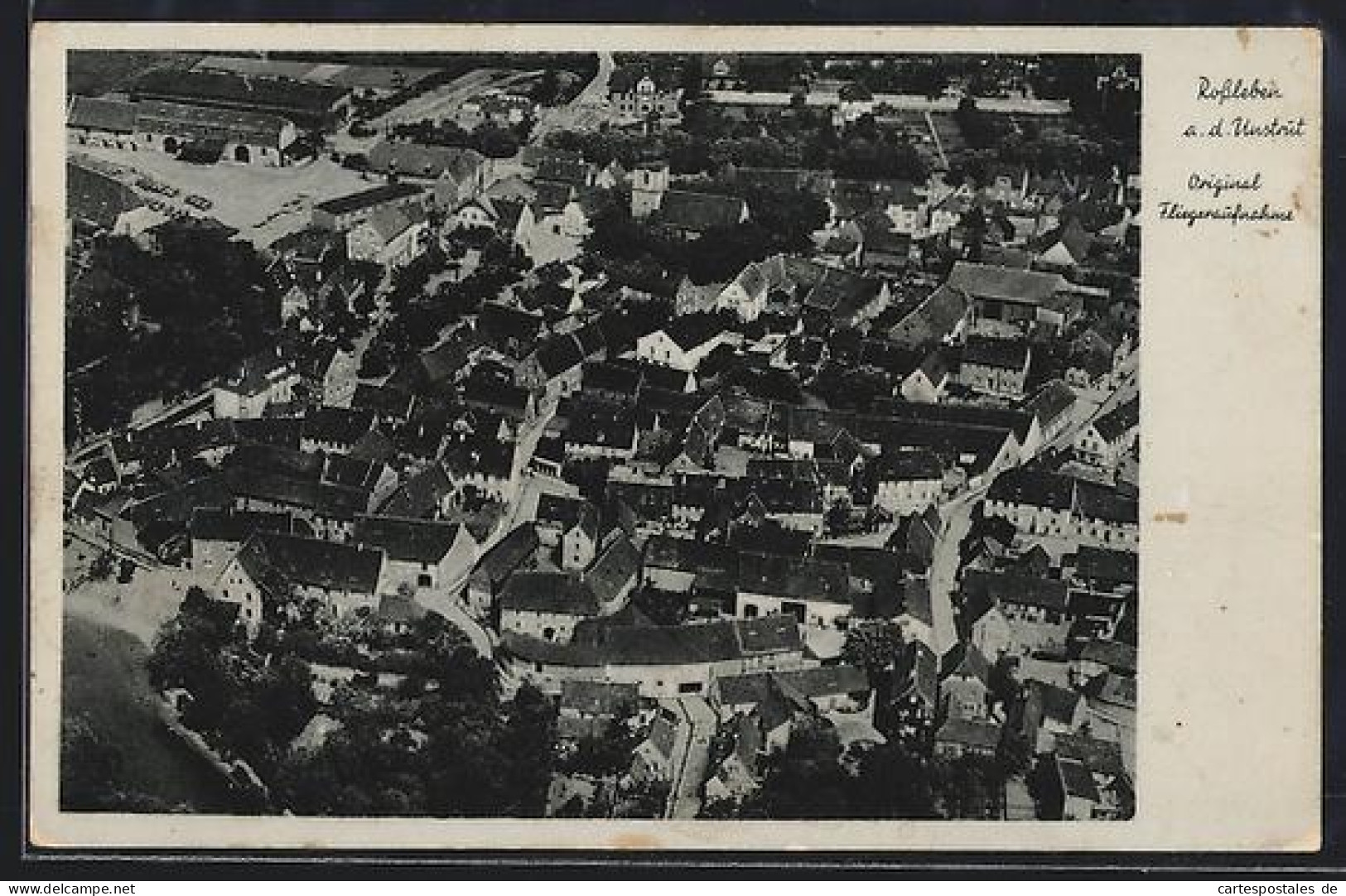 AK Rossleben a. d. Unstrut, Totalansicht, Fliegeraufnahme