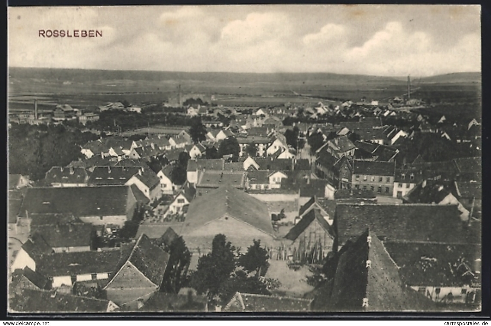 AK Rossleben, Panorama aus der Vogelperspektive