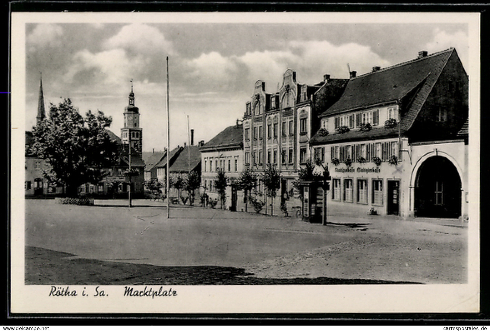 AK Rötha, auf dem Marktplatz