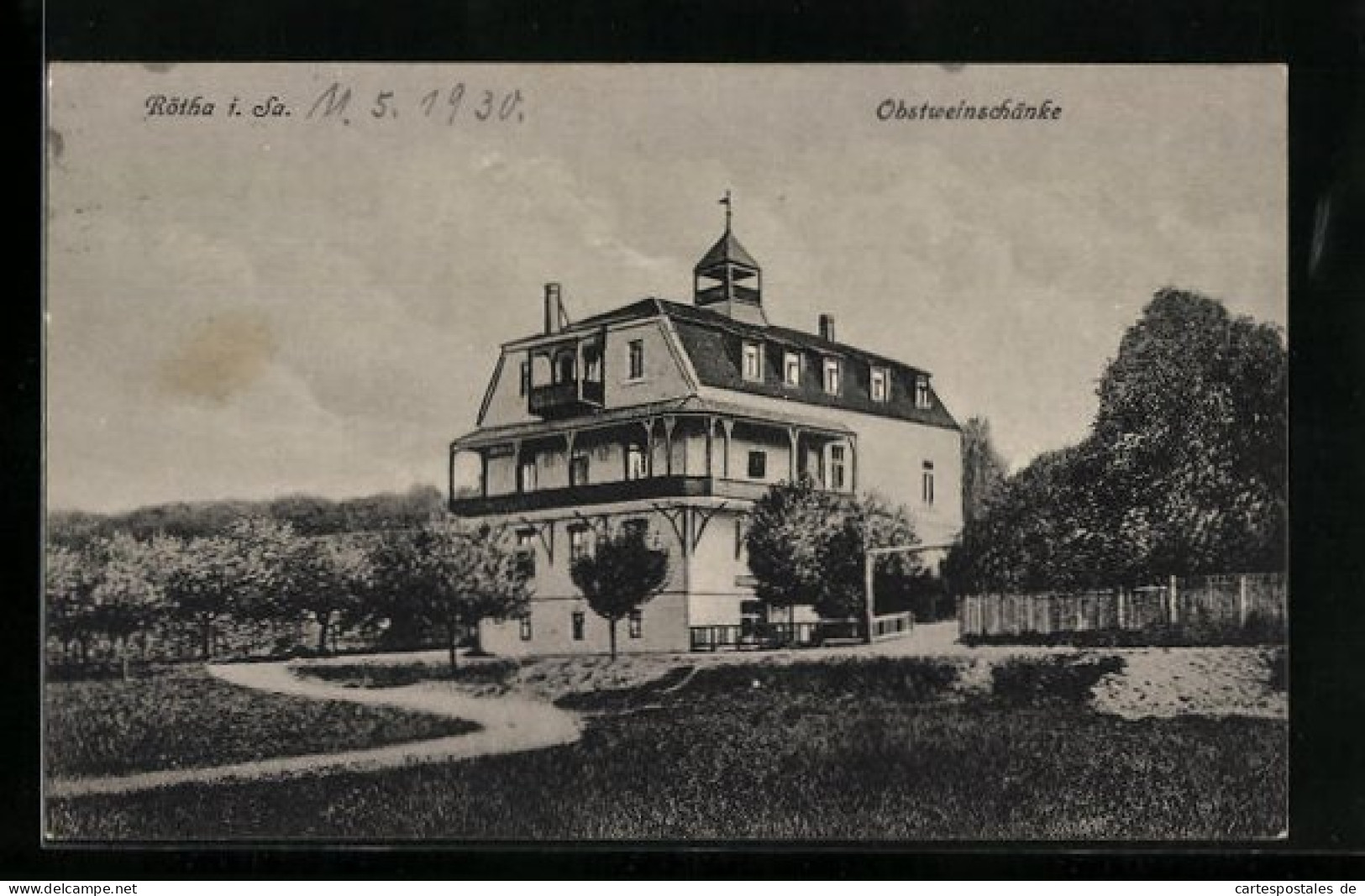 AK Rötha i. Sa., Blick auf die Obstweinschänke