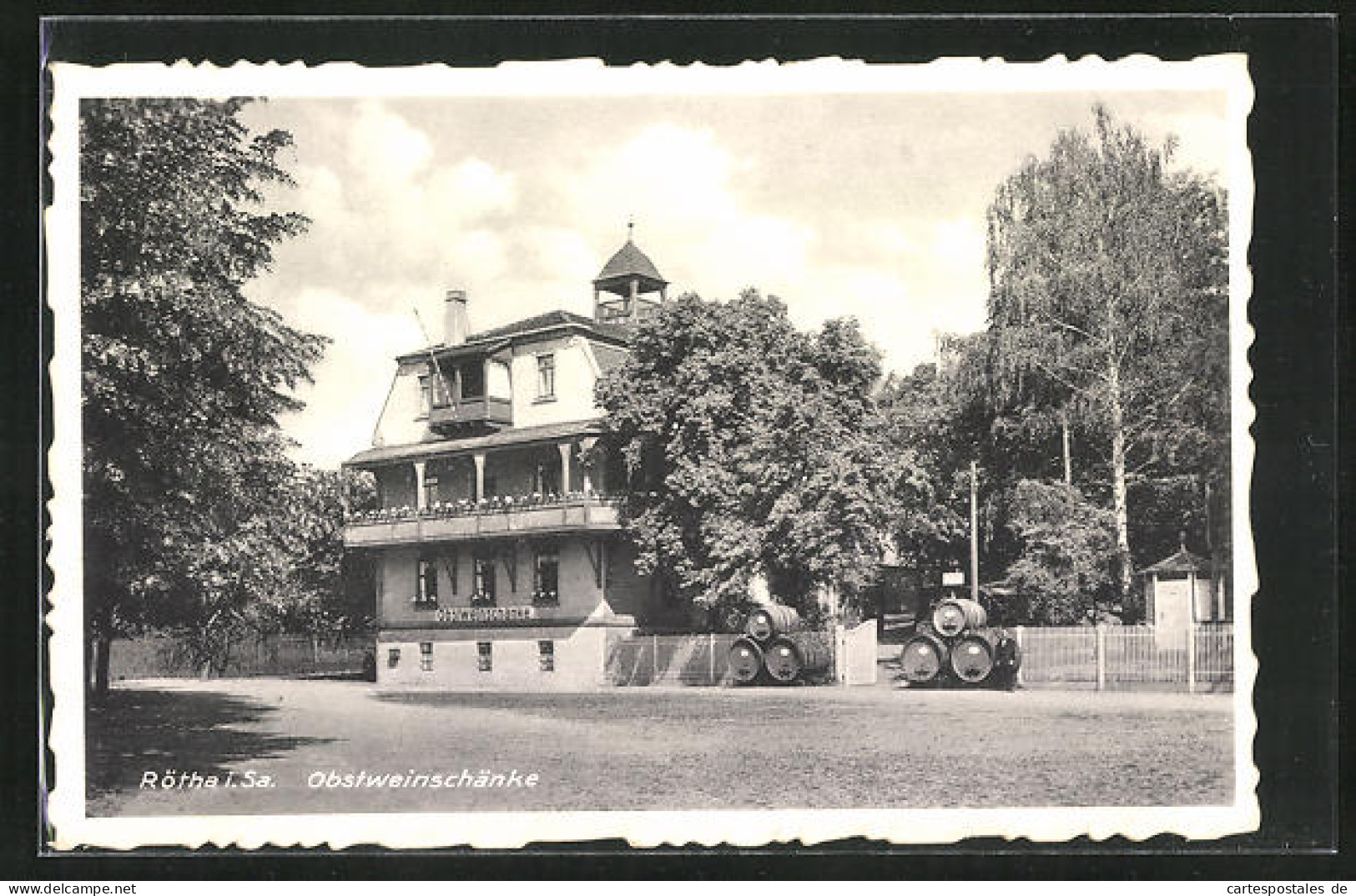 AK Rötha i. Sa., Gasthaus Obstweinschänke