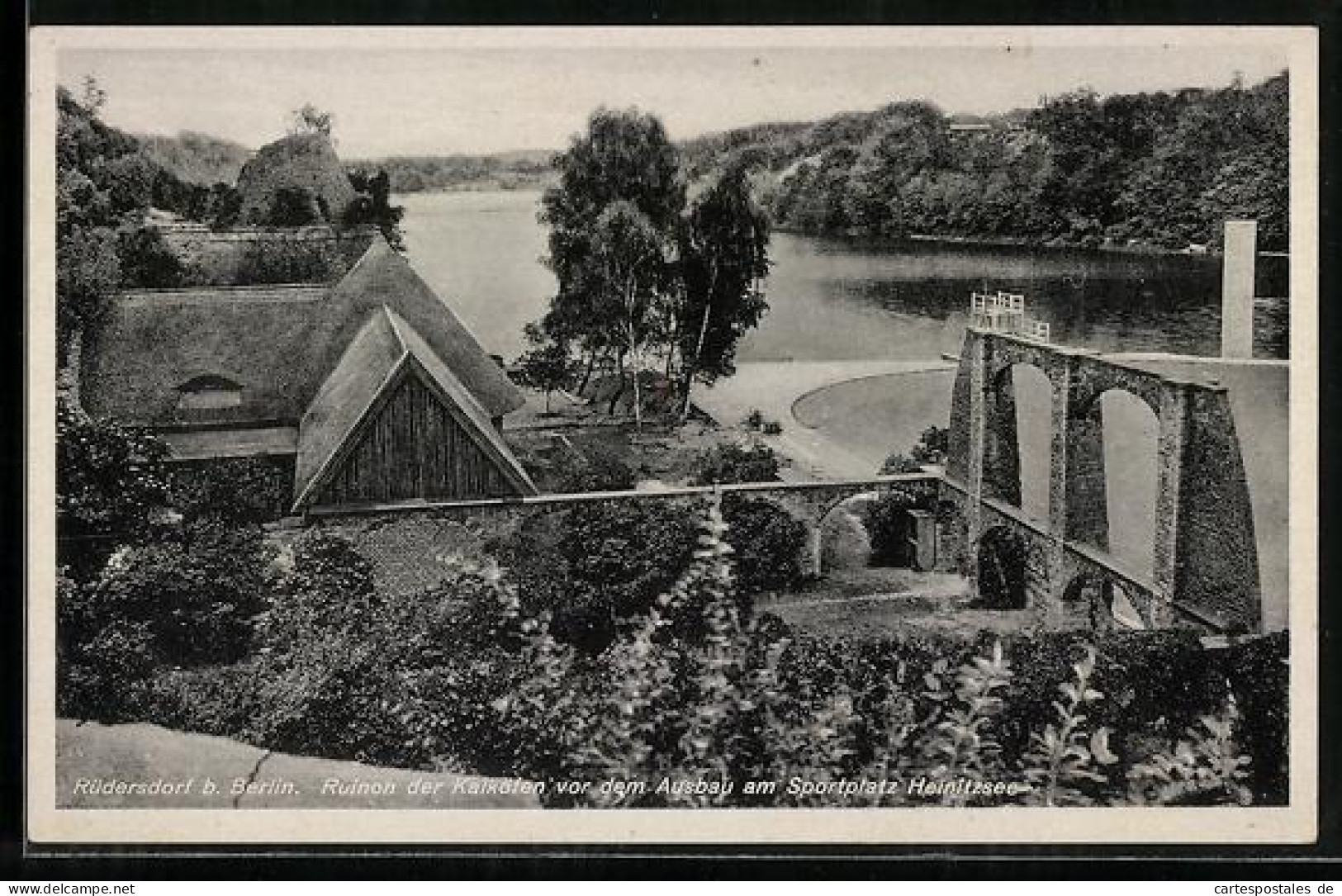 AK Rüdersdorf, Alte Kalköfen und Sportplatz am Heinitzsee
