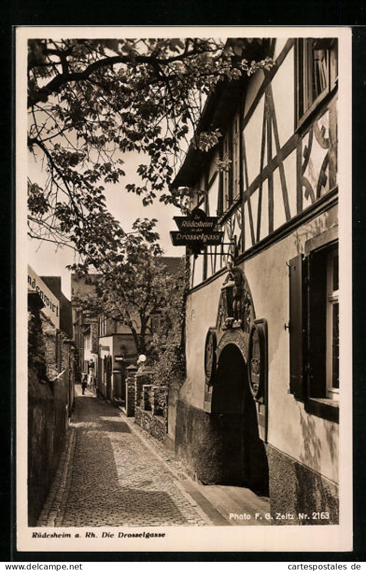 AK Rüdesheim a. Rh., Die Drosselgasse