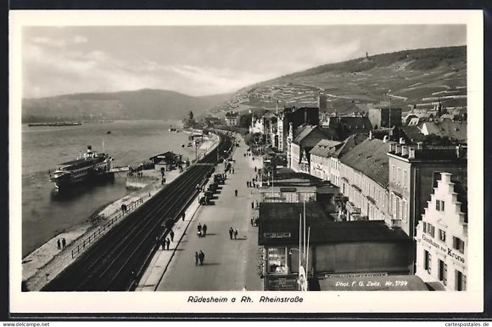 AK Rüdesheim a. Rh., Rheinstrasse