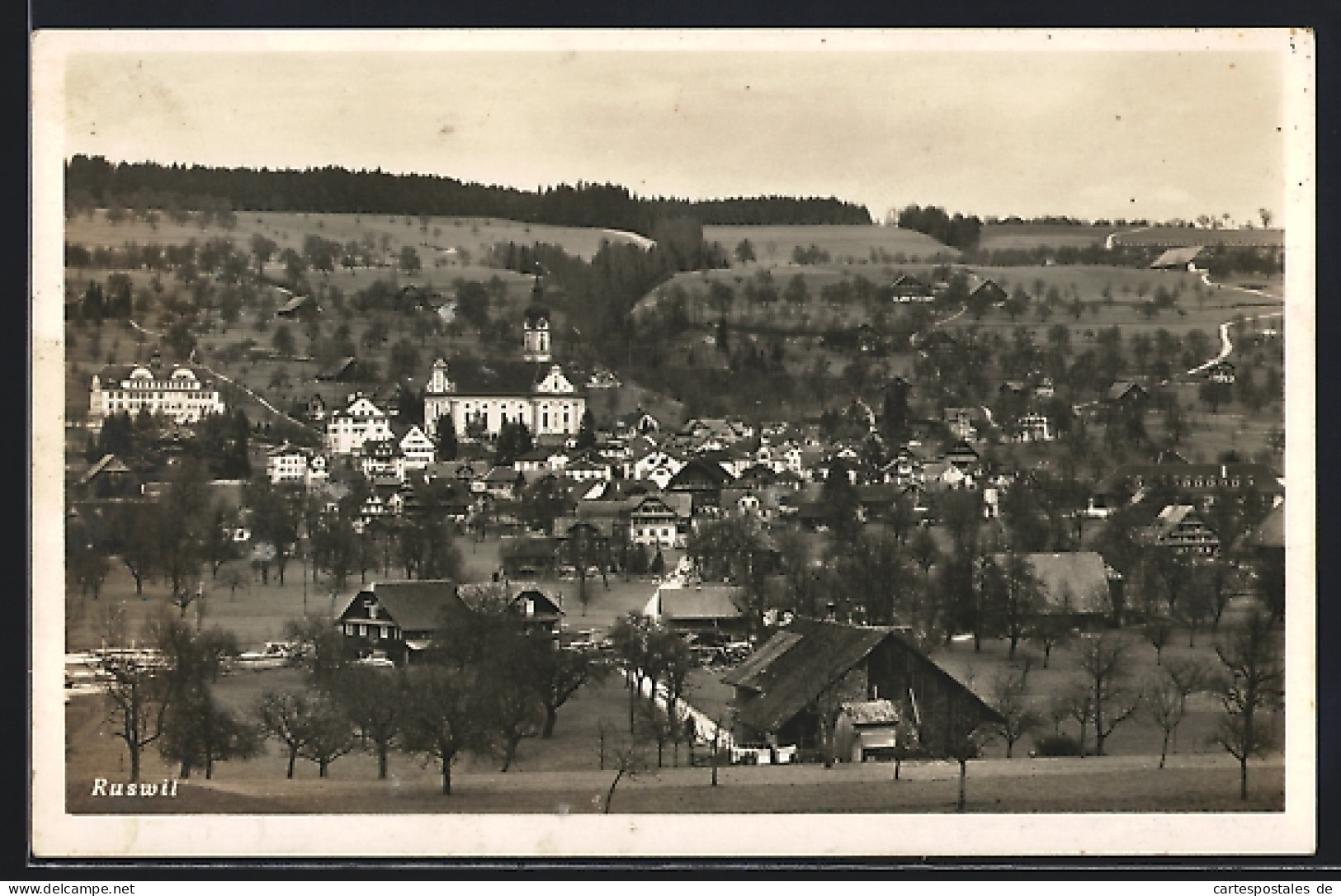 AK Ruswil, Totalansicht aus der Vogelschau