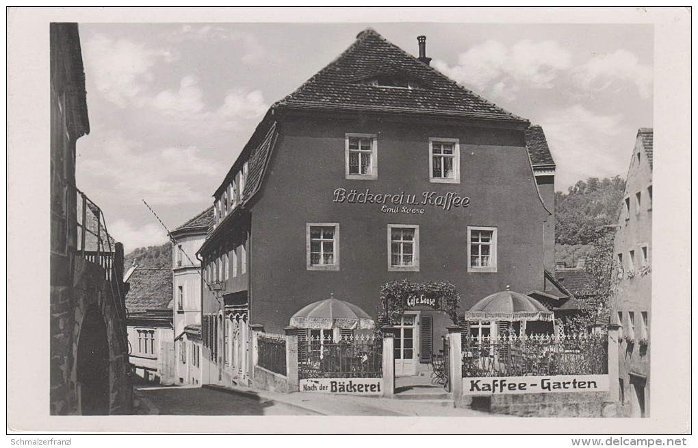 AK Sächsische Schweiz Königstein Bäckerei Kaffee Cafe Loose bei Schandau Rathen Pirna Gohrisch Pfaffendorf Krippen