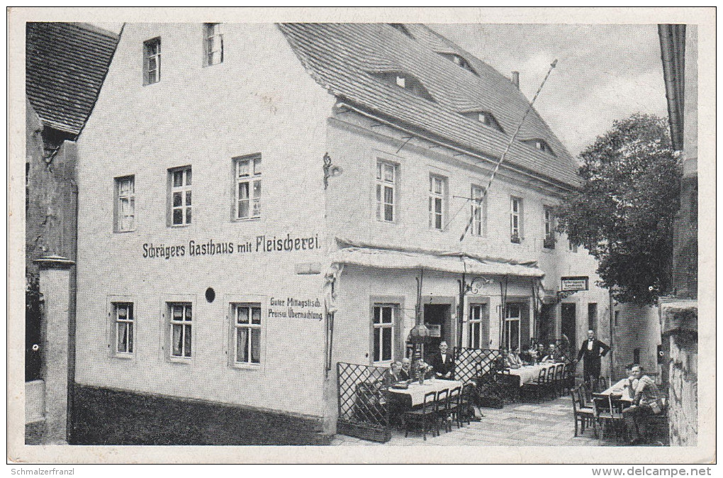 AK Sächsische Schweiz Königstein Schrägers Gasthaus mit Fleischerei Schräger bei Bad Schandau Rathen Pirna Gohrisch