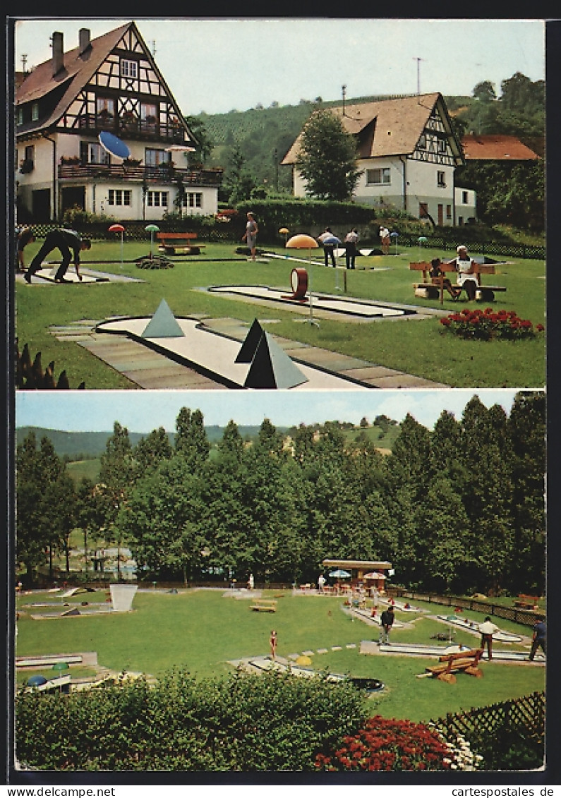 AK Sasbachwalden /Schwarzwald, Szenen am Miniatur-Golfplatz