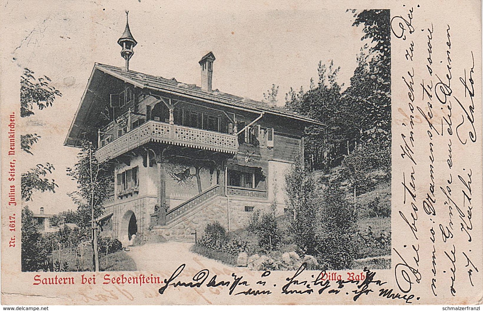 AK Sautern Villa Rabo Raba ? a Seebenstein Schiltern Pitten Bad Erlach Neunkirchen Wiener Neustadt NÖ Niederösterreich