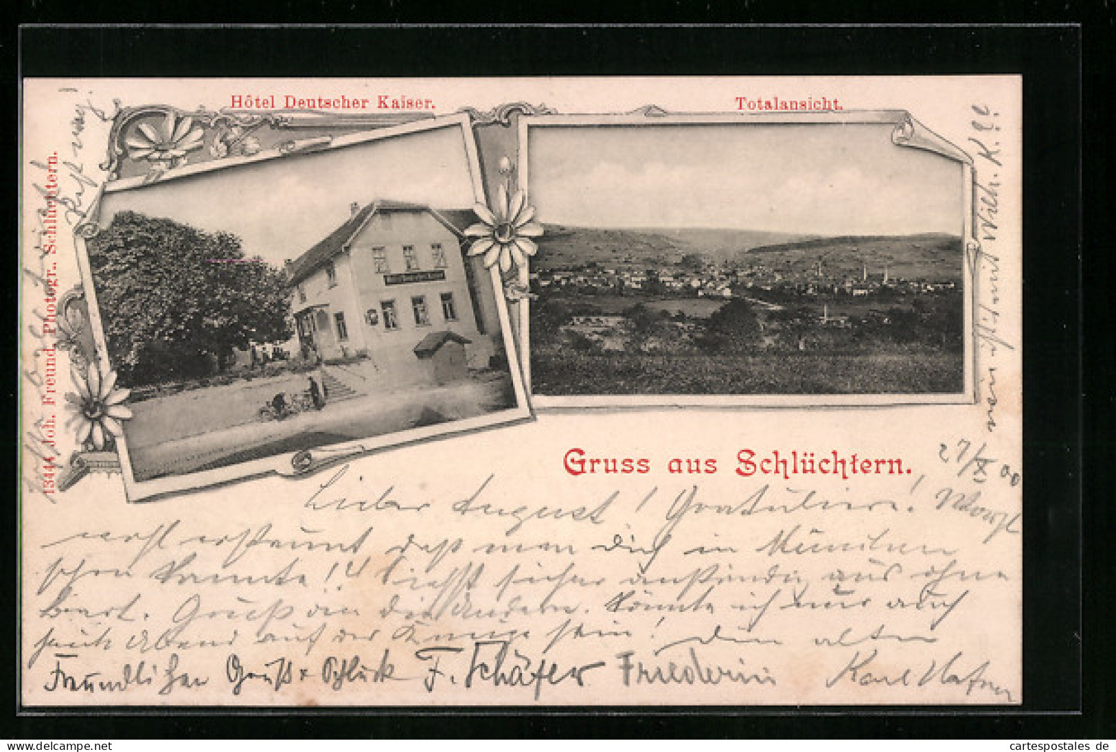 AK Schlüchtern, Hotel Deutscher Kaiser, Totalansicht