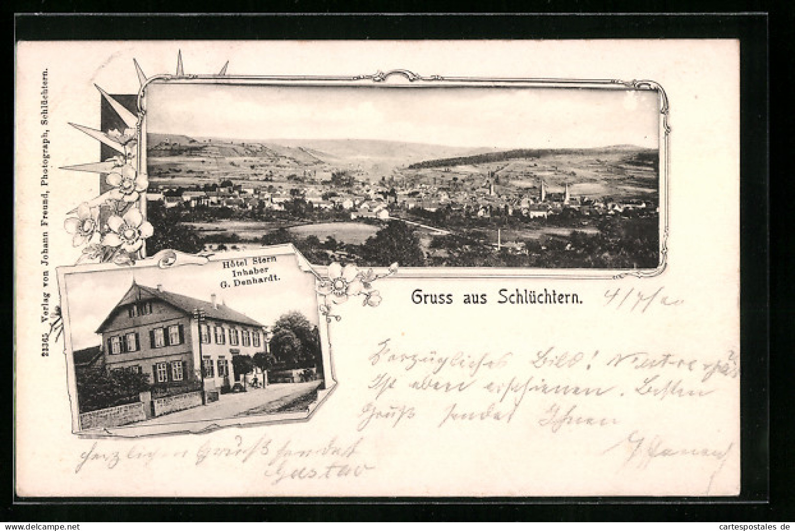 AK Schlüchtern, Hotel Stern, Ortsansicht