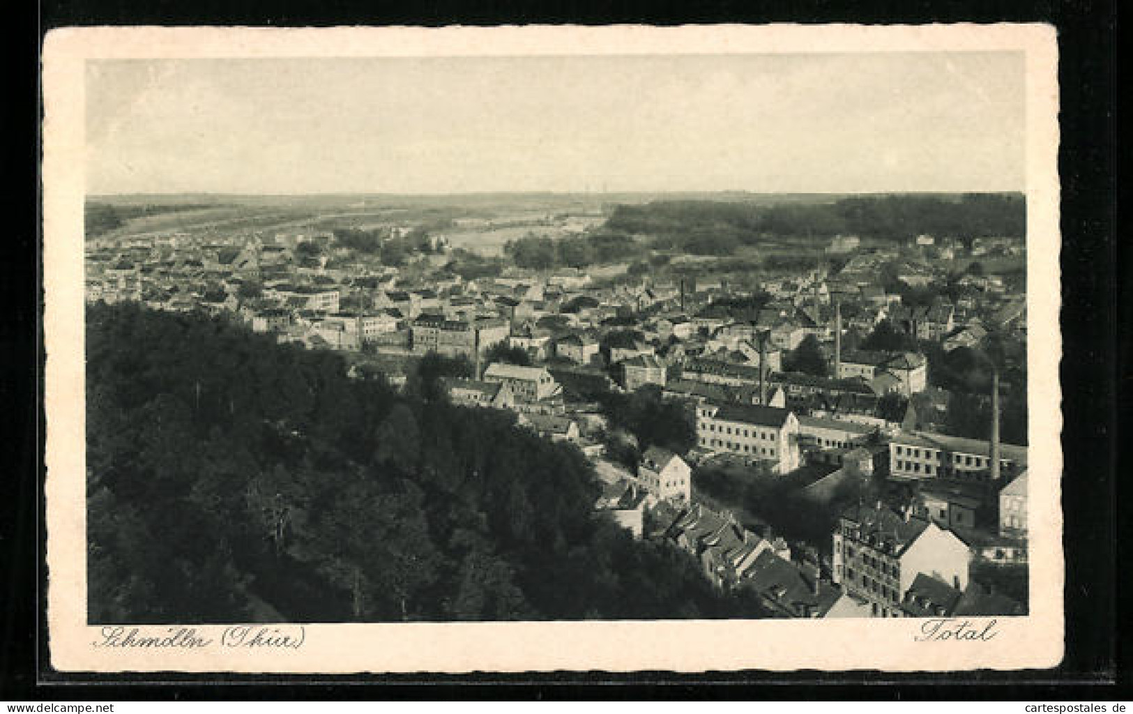 AK Schmölln / Thür., Totale vom Berg aus gesehen