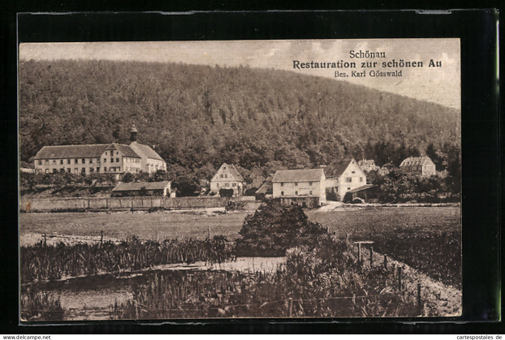 AK Schönau / Gemünden, Restaurant zur schönen Au