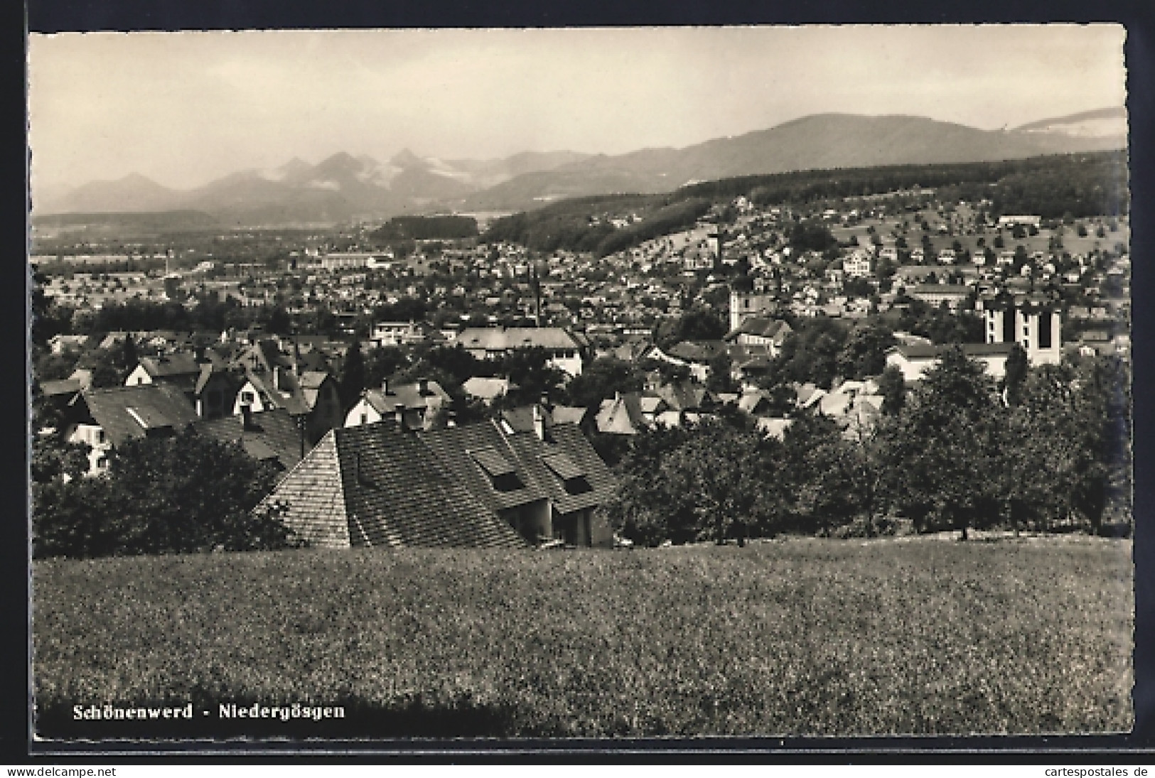 AK Schönenwerd-Niedergösgen, Teilansicht mit Bergen