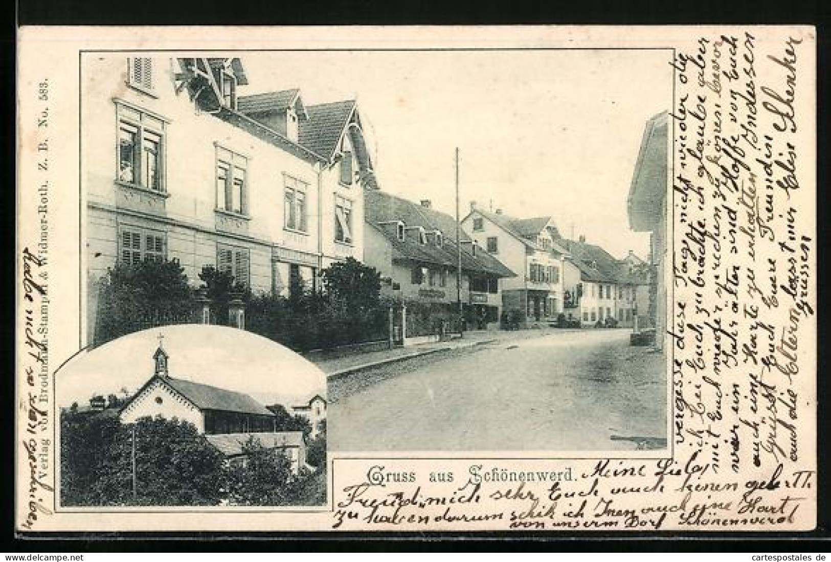 AK Schönenwerd, Strassenpartie mit Wohngebäuden