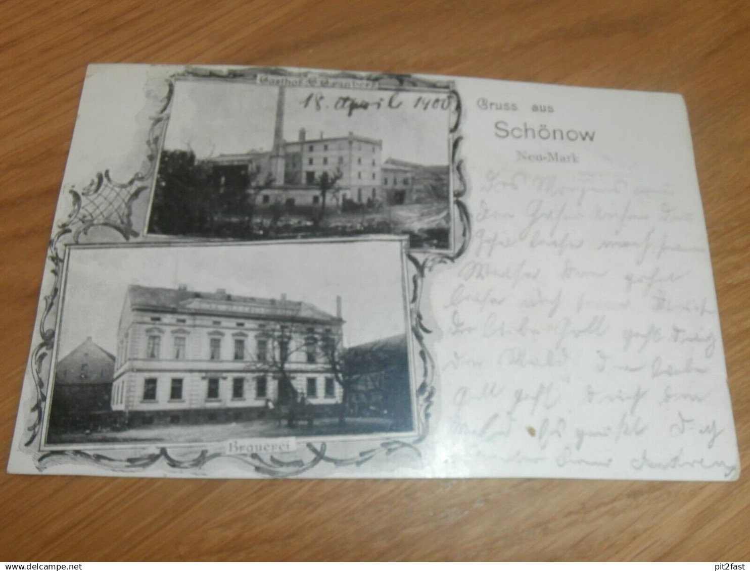 AK - Schönow / Landsberg a. Warthe , Ansichtskarte , 1900 , Ansichtskarte , Brauerei , Arnswalde i. Neumark Postkarte !!