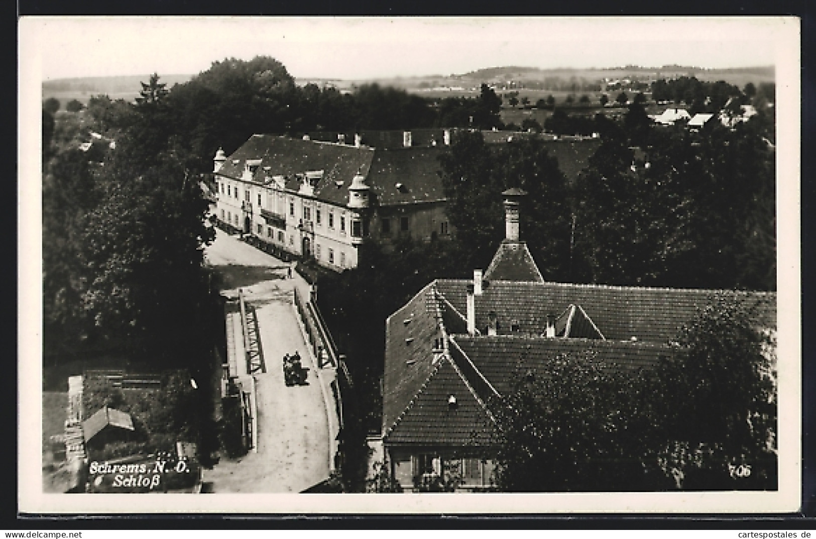AK Schrems, Schloss aus der Vogelschau