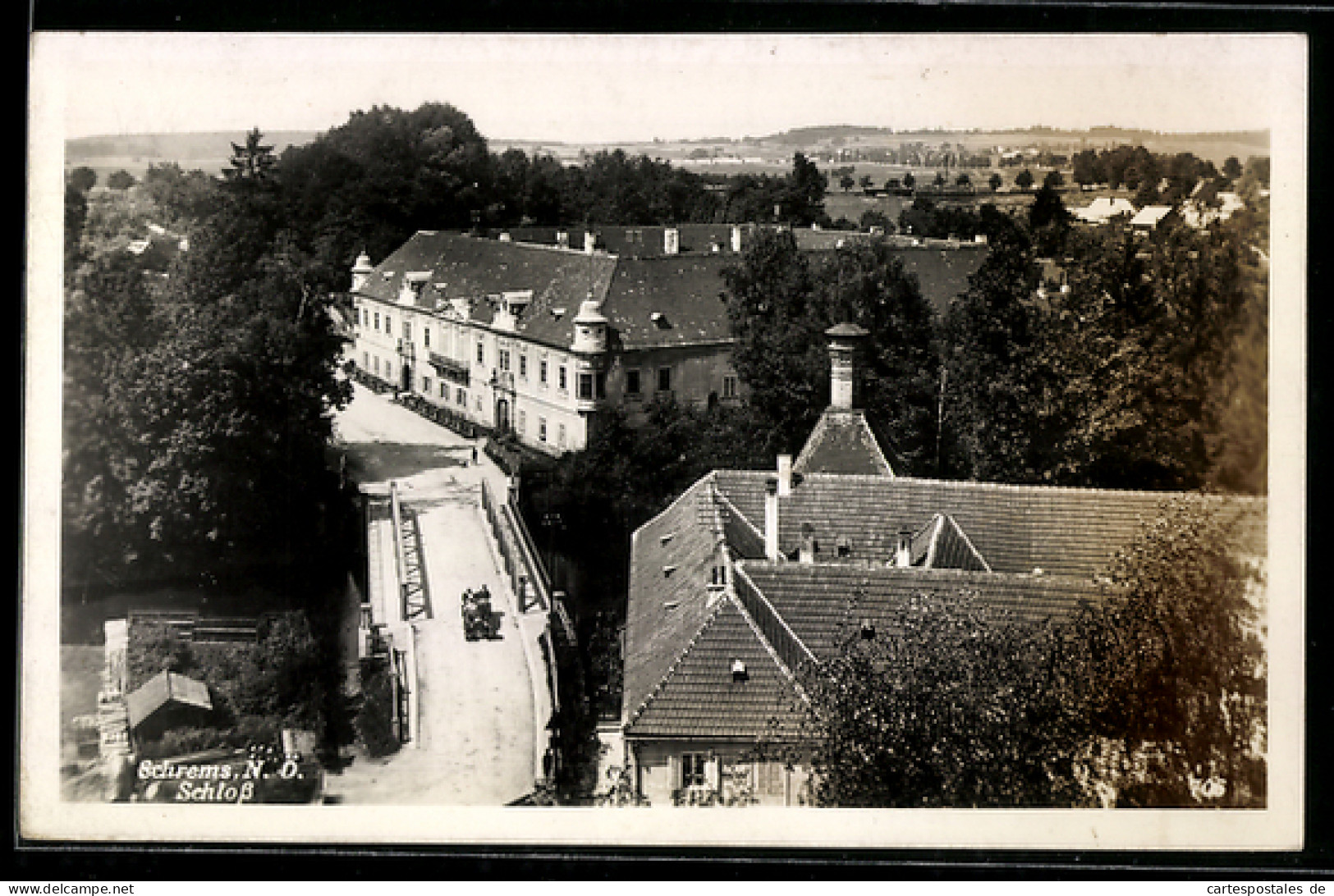 AK Schrems, Schloss aus der Vogelschau