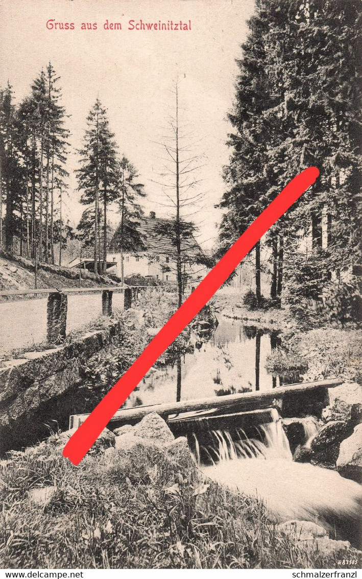 AK Schweinitztal Gasthof ? a Deutschneudorf Oberlochmühle Deutschkatharinenberg Brüderwiese Deutscheinsiedel Brandau