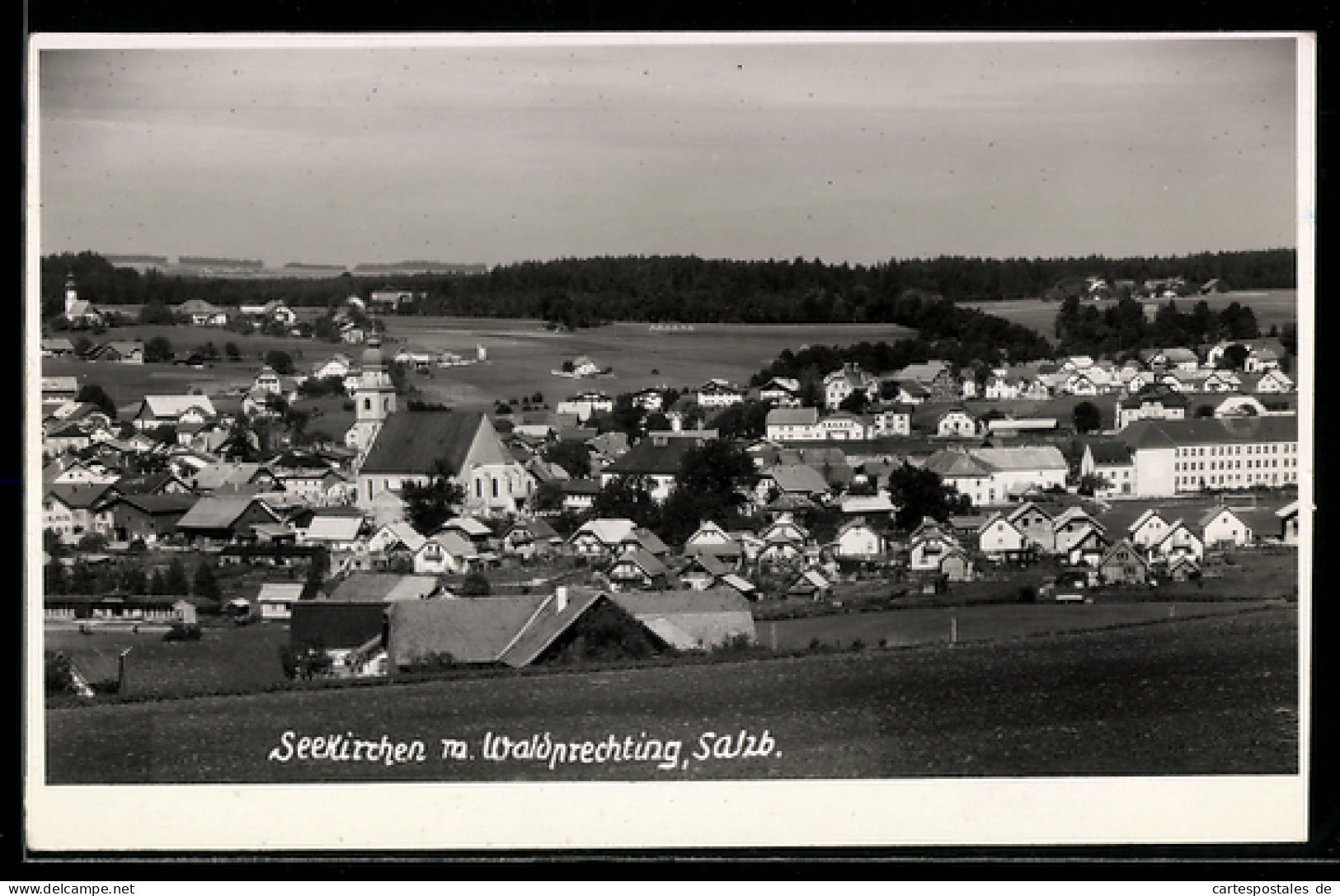 AK Seekirchen am Wallersee, Panorama mit Kirche