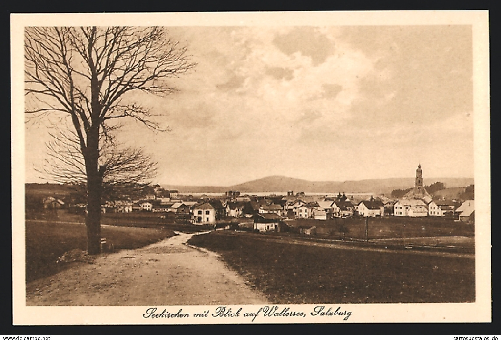 AK Seekirchen, Teilansicht mit Blick auf Wallersee