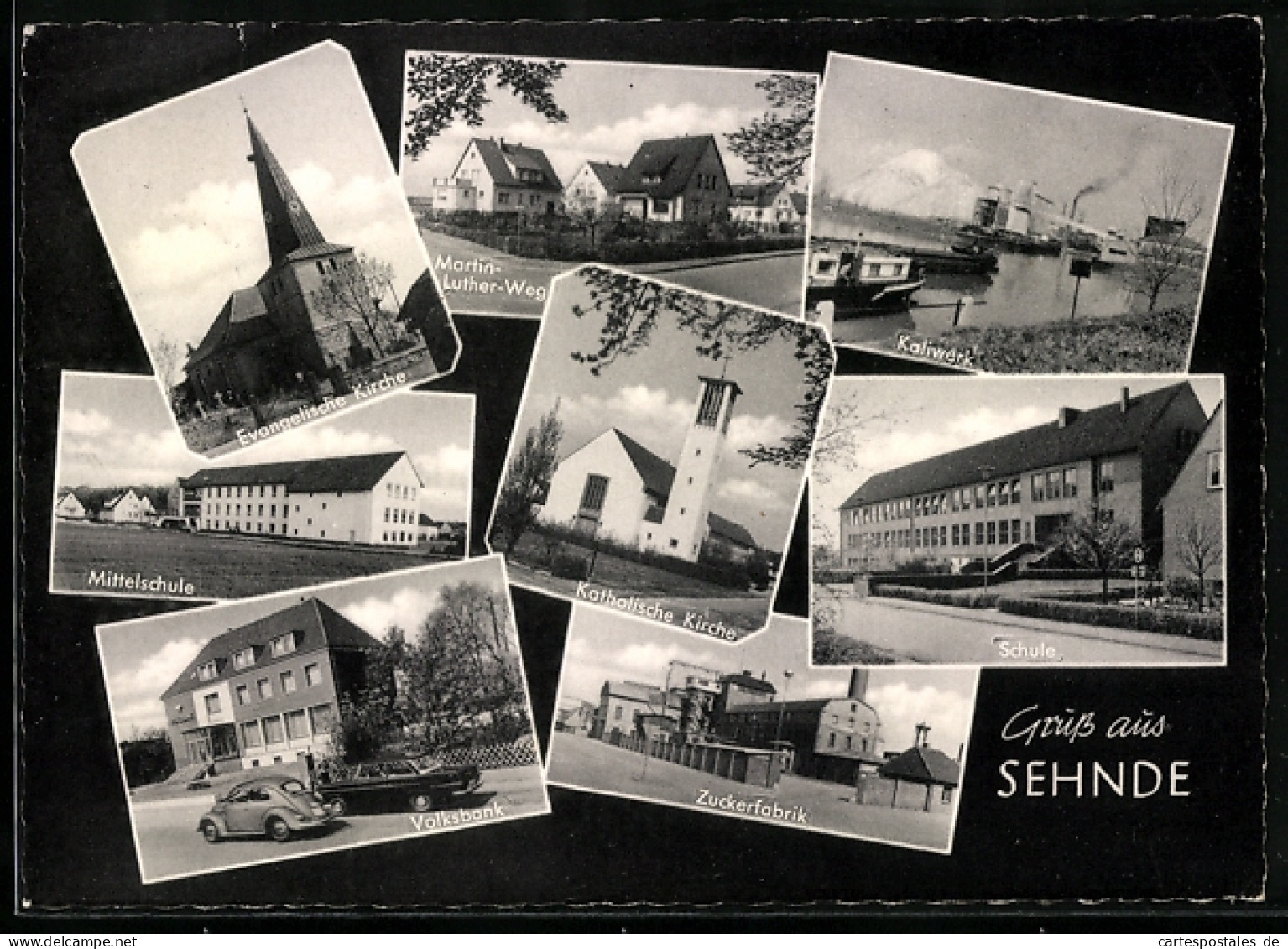 AK Sehnde, Evangelische Kirche, Kaliwerk, Zuckerfabrik