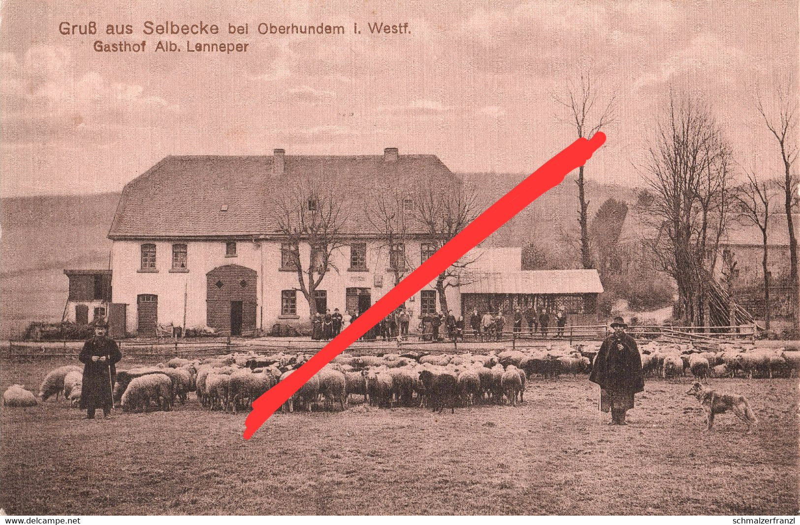 AK Selbecke Gasthof Lenneper a Oberhundern Scwartmecke Lenne Kirchhundern Würdinghausen Saalhausen Lennestadt Sauerland