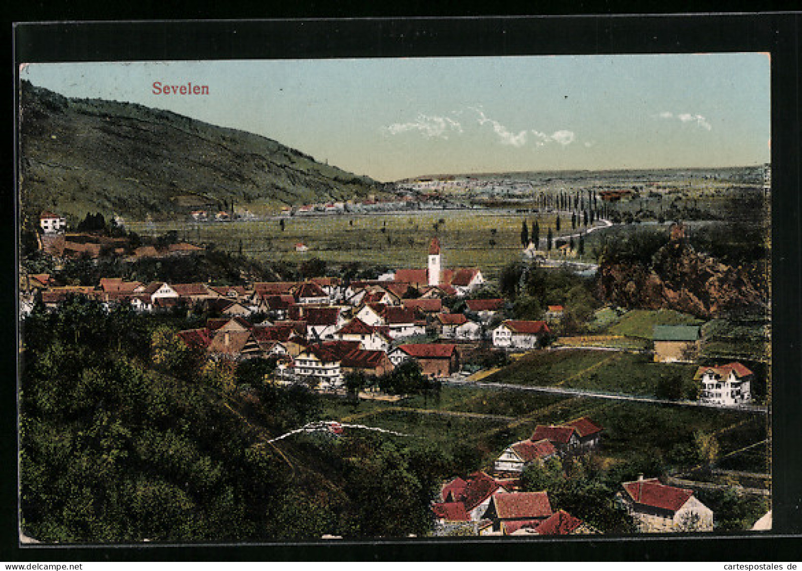AK Sevelen, Gesamtansicht aus der Vogelschau