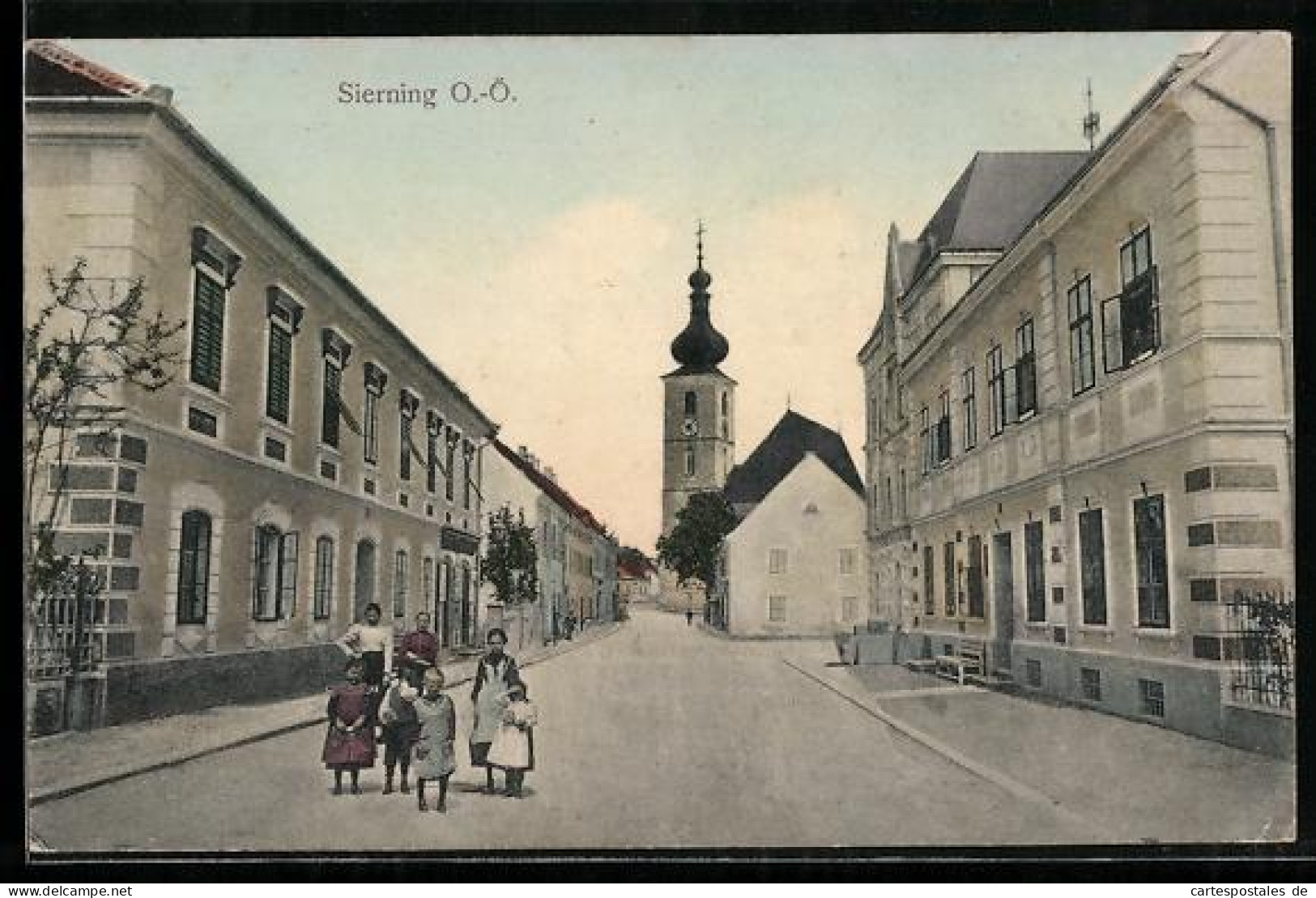 AK Sierning /O.-Ö., Strassenpartie im Ort