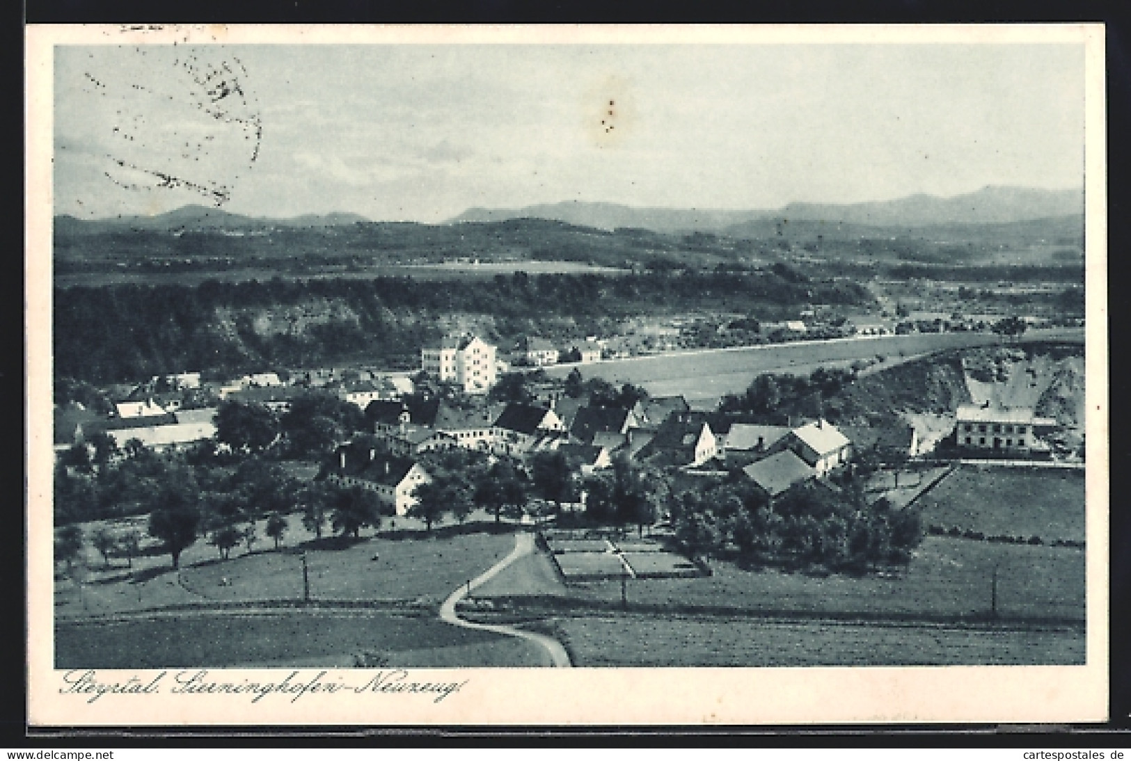 AK Sierning, Sierninghofen-Neuzeug aus der Vogelschau