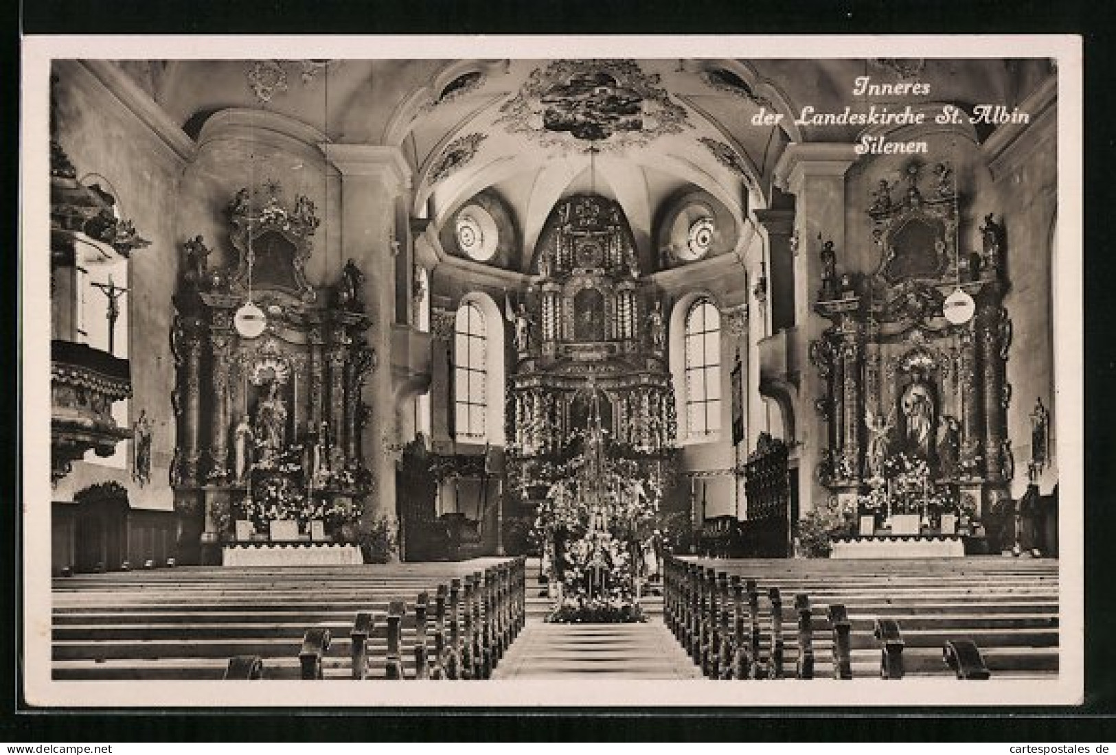 AK Silenen, Inneres der Landeskirche St. Albin
