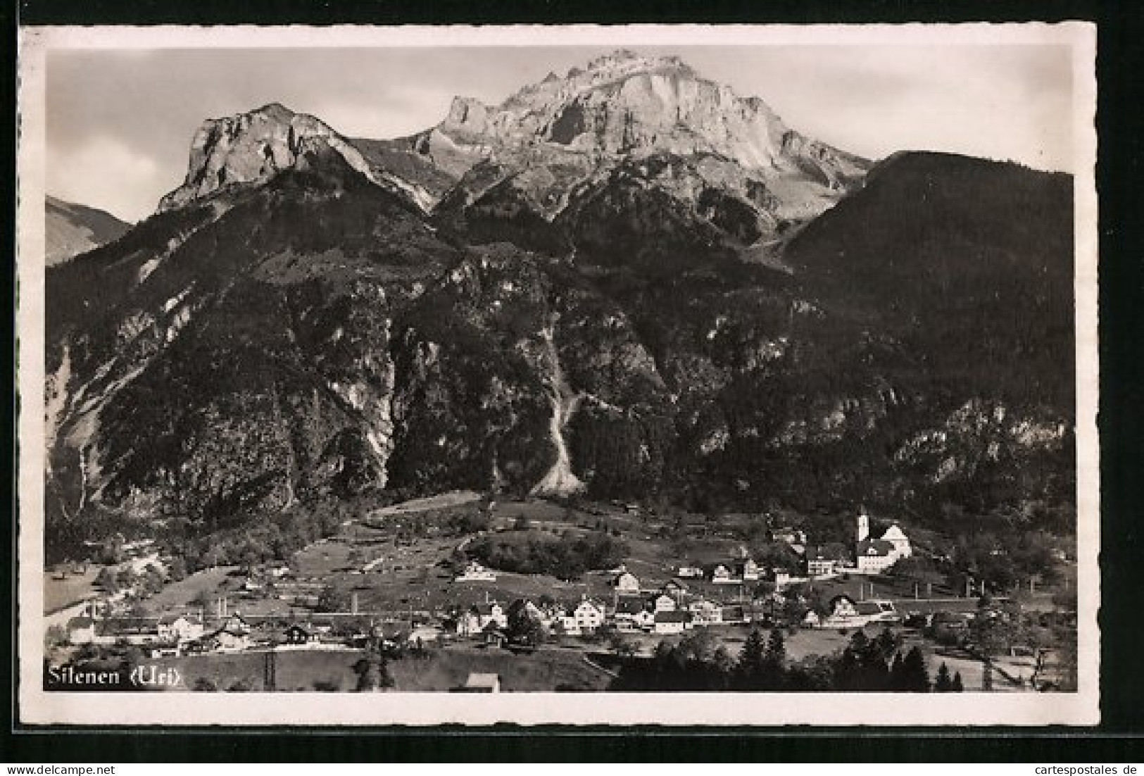 AK Silenen, Panorama mit Gebirgswand