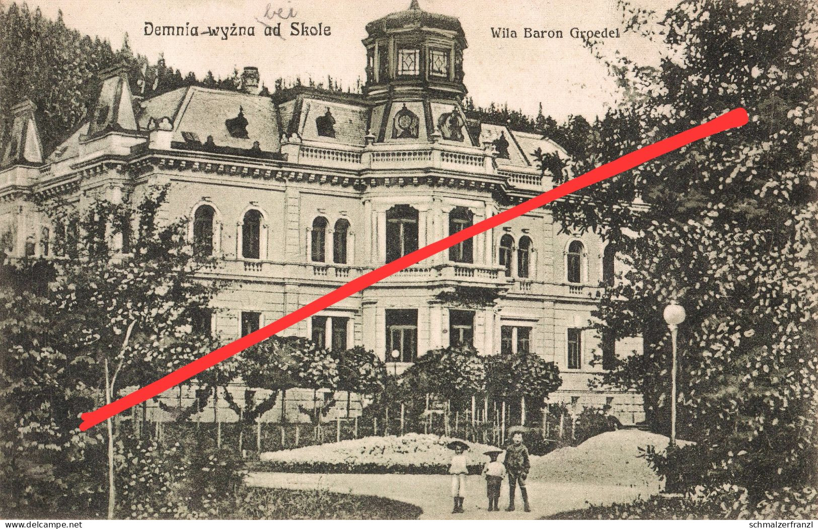 AK Skole Сколе Wila Villa Baron Groedel Demnia wyzna Palac Демня Палац Гредлів Judaika Ukraine Ukraina Ukrajina Україна