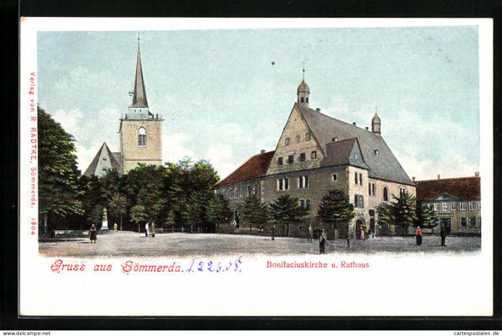 AK Sömmerda, Bonifaciuskirche und Rathaus
