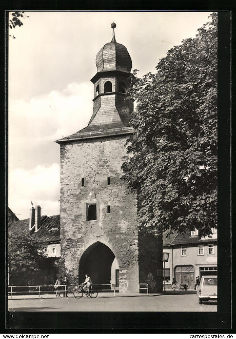 AK Sömmerda, Strassenpartie am Erfurter Tor