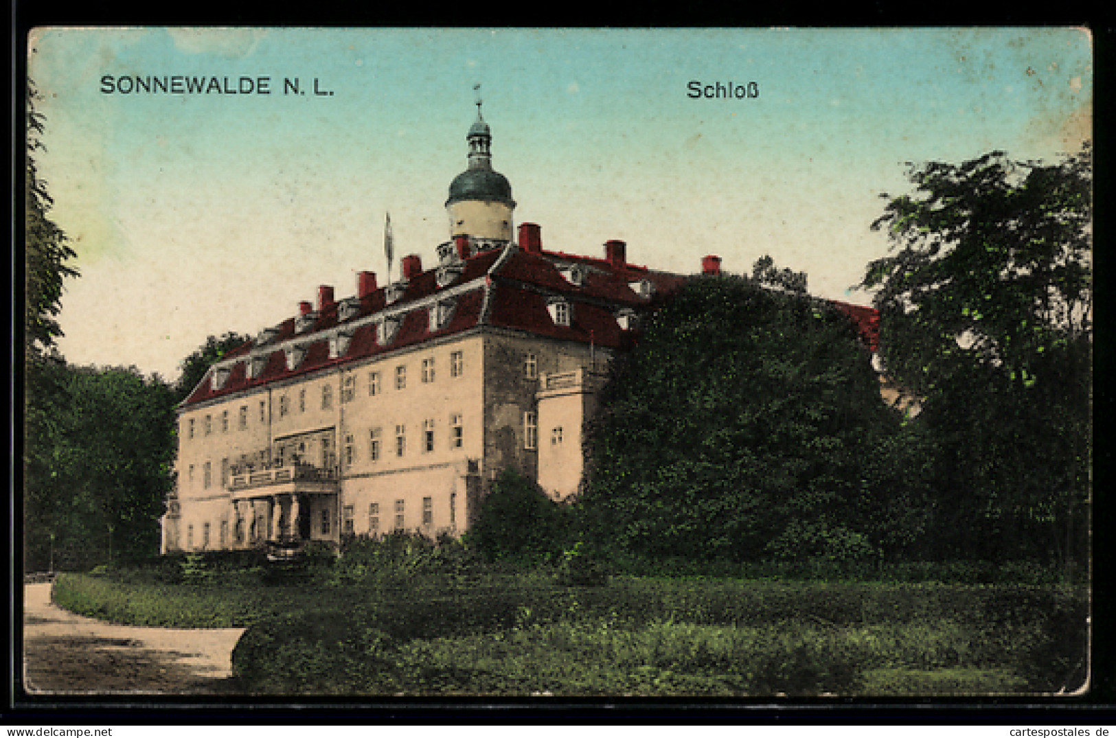 AK Sonnewalde /N. L., Blick auf das Schloss