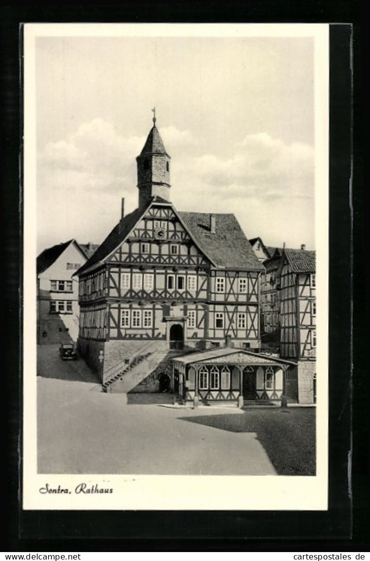 AK Sontra, Rathaus und Fachwerkhäuser