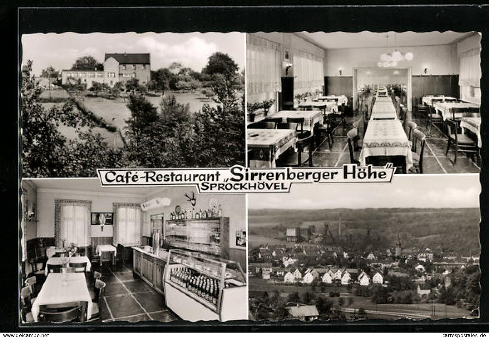 AK Sprockhövel, Cafe-Restaurant Sirrenberger Höhe G. Stracke, Gesamtansicht
