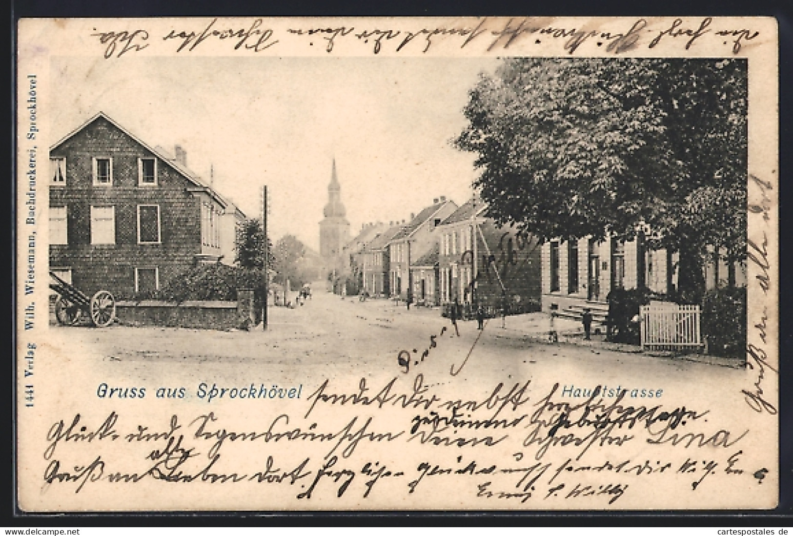 AK Sprockhövel, Hauptstrasse mit Kindern