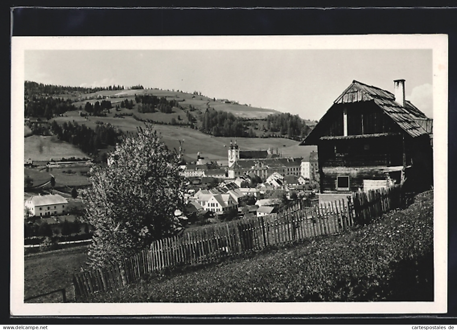 AK St. Lambrecht, Ortsansicht mit Kirche