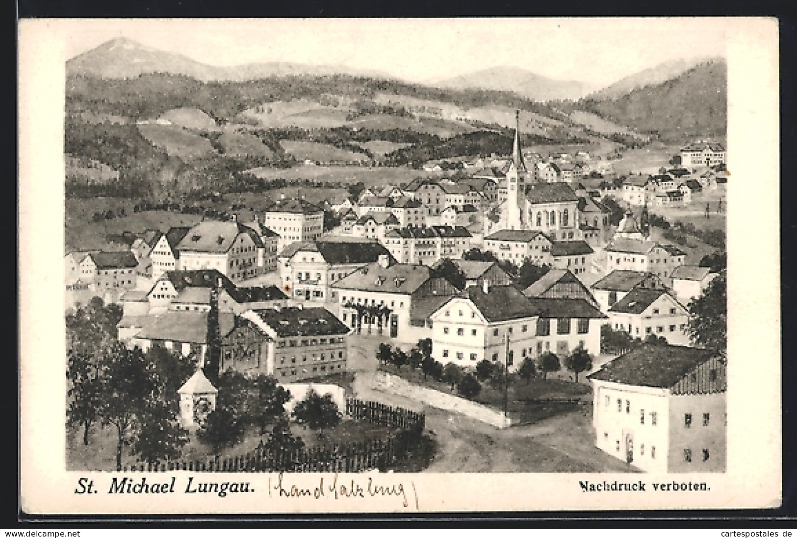 AK St. Michael im Lungau, Ortspanorama mit Kirche