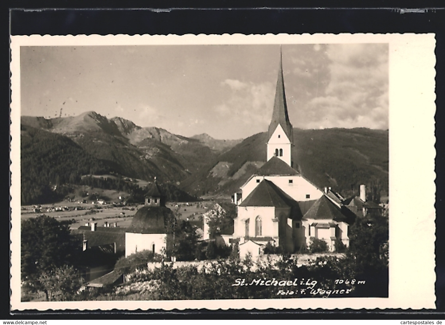 AK St. Michael im Lungau, Panoramaansicht mit Kirche