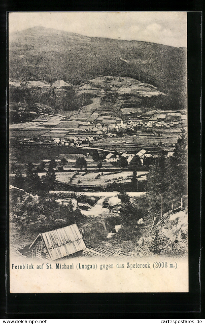 AK St. Michael im Lungau, Totalansicht gegen das Speiereck