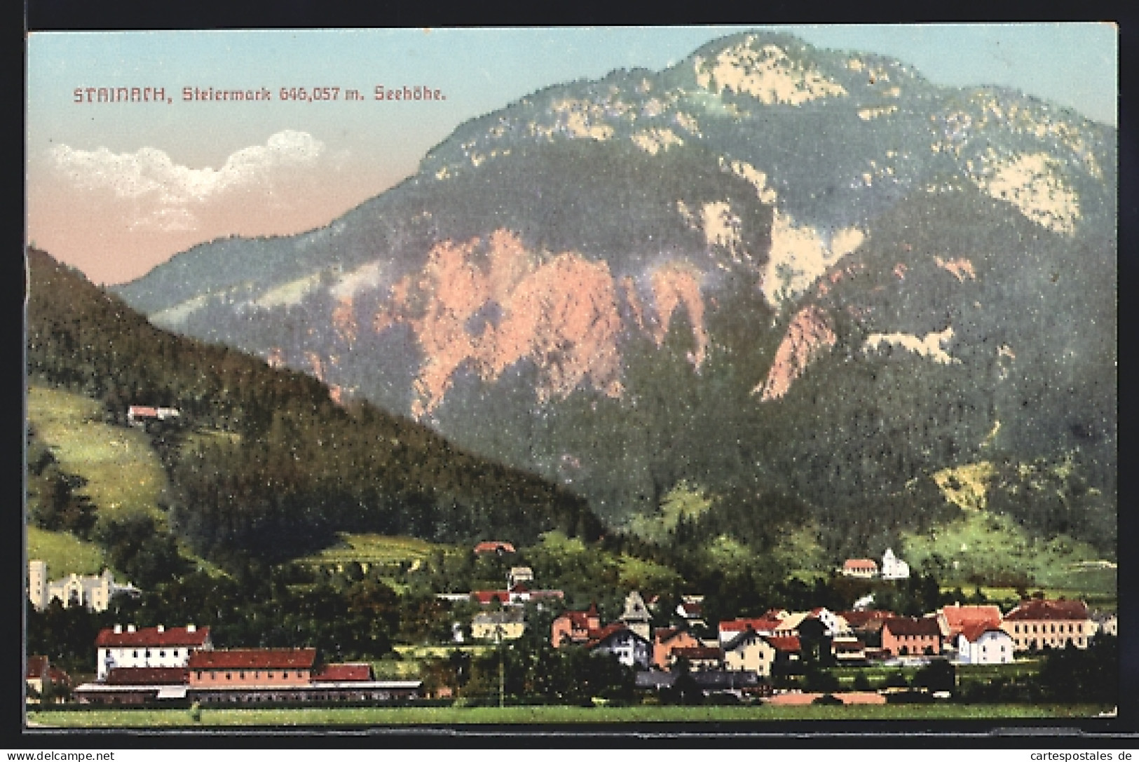 AK Stainach, Blick zum Ort