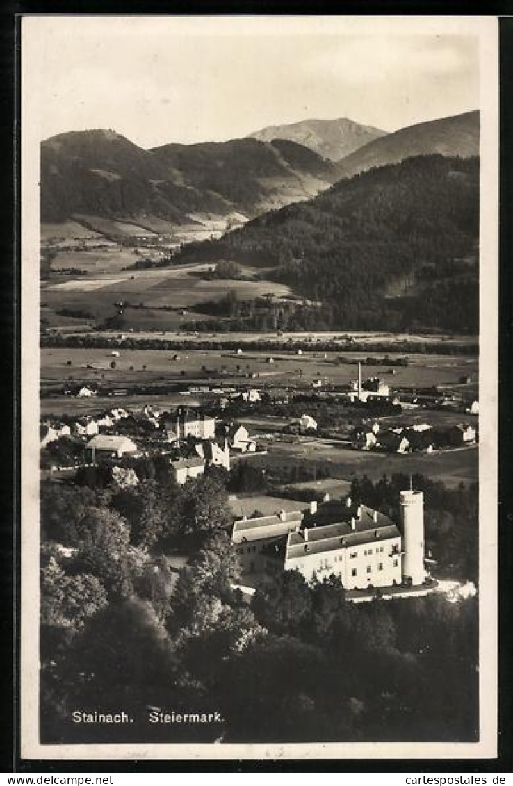 AK Stainach, Gesamtansicht aus der Vogelschau