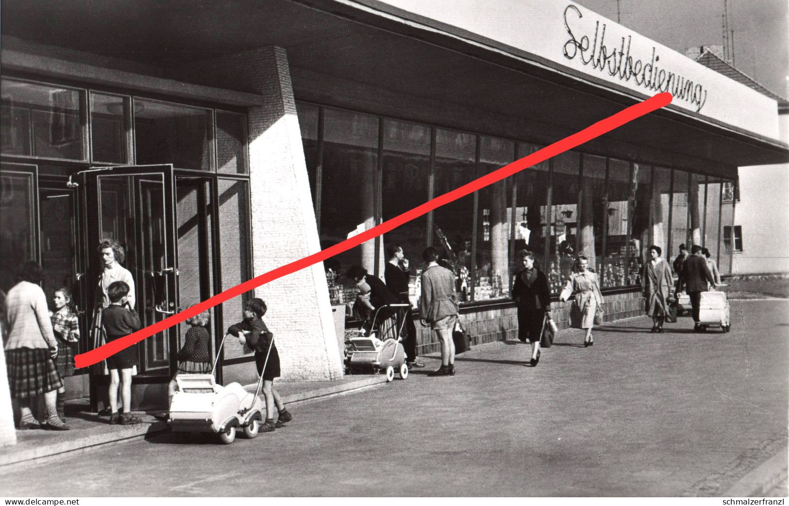 AK Stalinstadt Eisenhüttenstadt Selbstbedienungsladen Straße des Komsomol HO Konsum Kaufhalle a Guben Frankfurt Oder DDR
