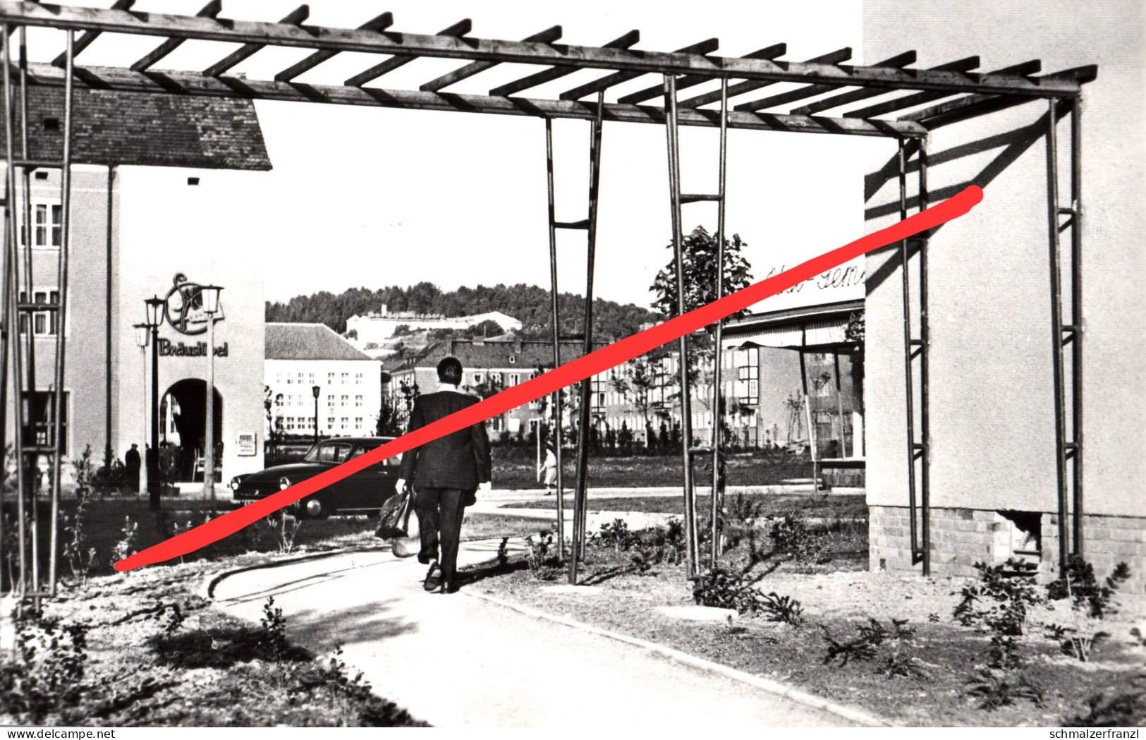 AK Stalinstadt Eisenhüttenstadt Straße des Komsomol Heinrich Heine Allee a Neuzelle Müllrose Guben Frankfurt Oder DDR