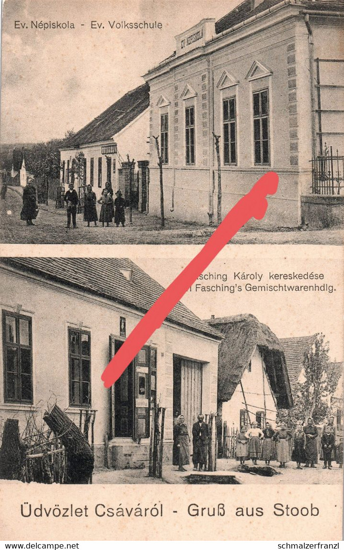 AK Stoob Csava Csavarol Fasching s Laden Schule a Oberpullendorf Markt Sankt Martin Mattersburg Güns Köszeg Burgenland