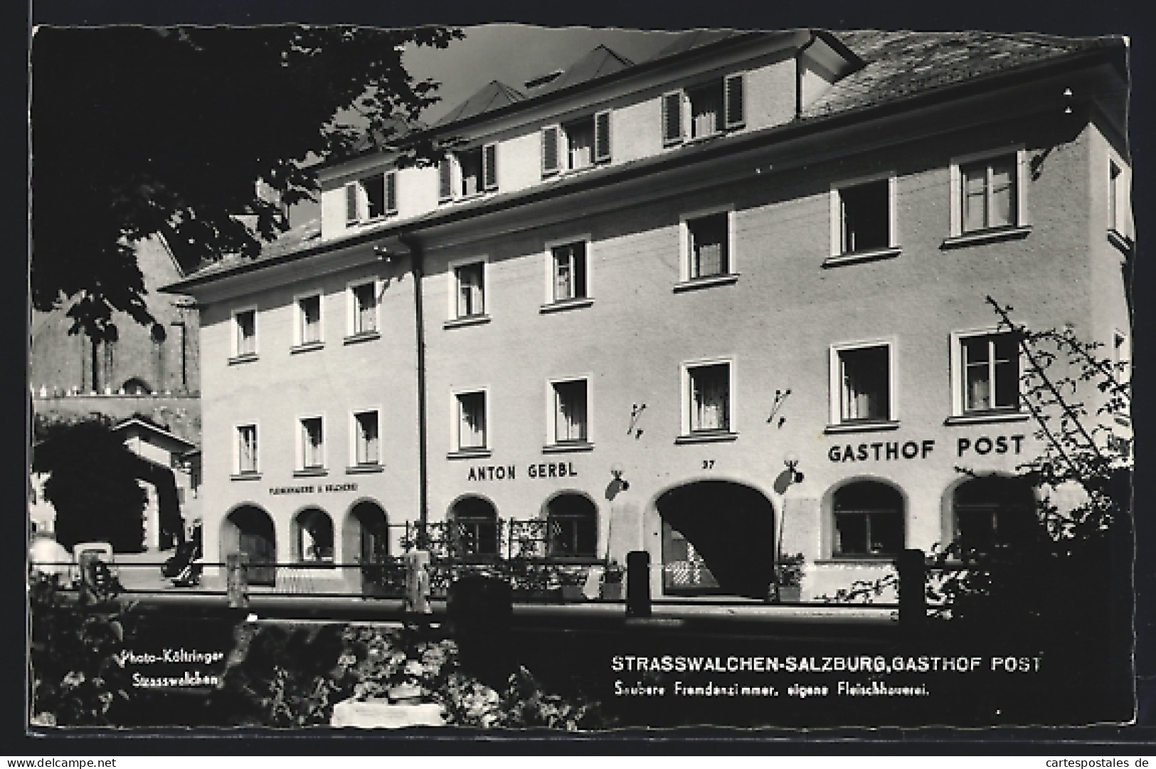 AK Strasswalchen /Salzburg, Der Gasthof Post von Anton Gerbl