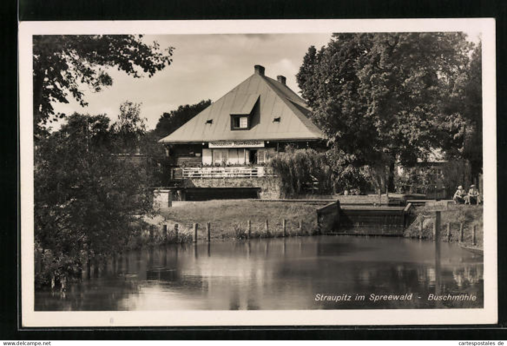 AK Straupitz /Spreewald, Gasthaus zur Buschmühle